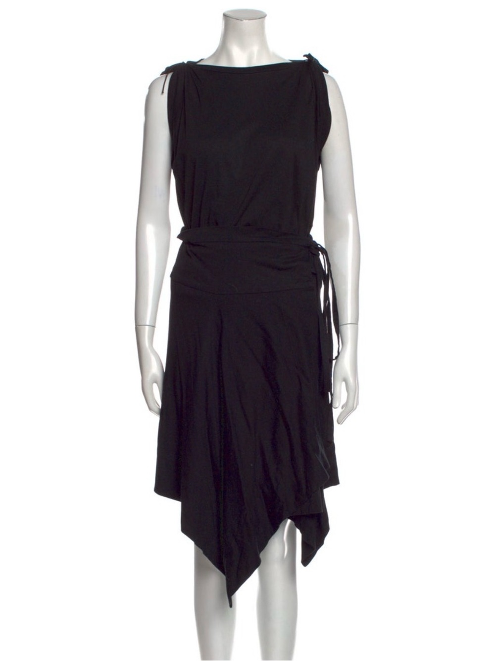 ISABEL MARANT Black Asymmetrical Wrap Dress Medium